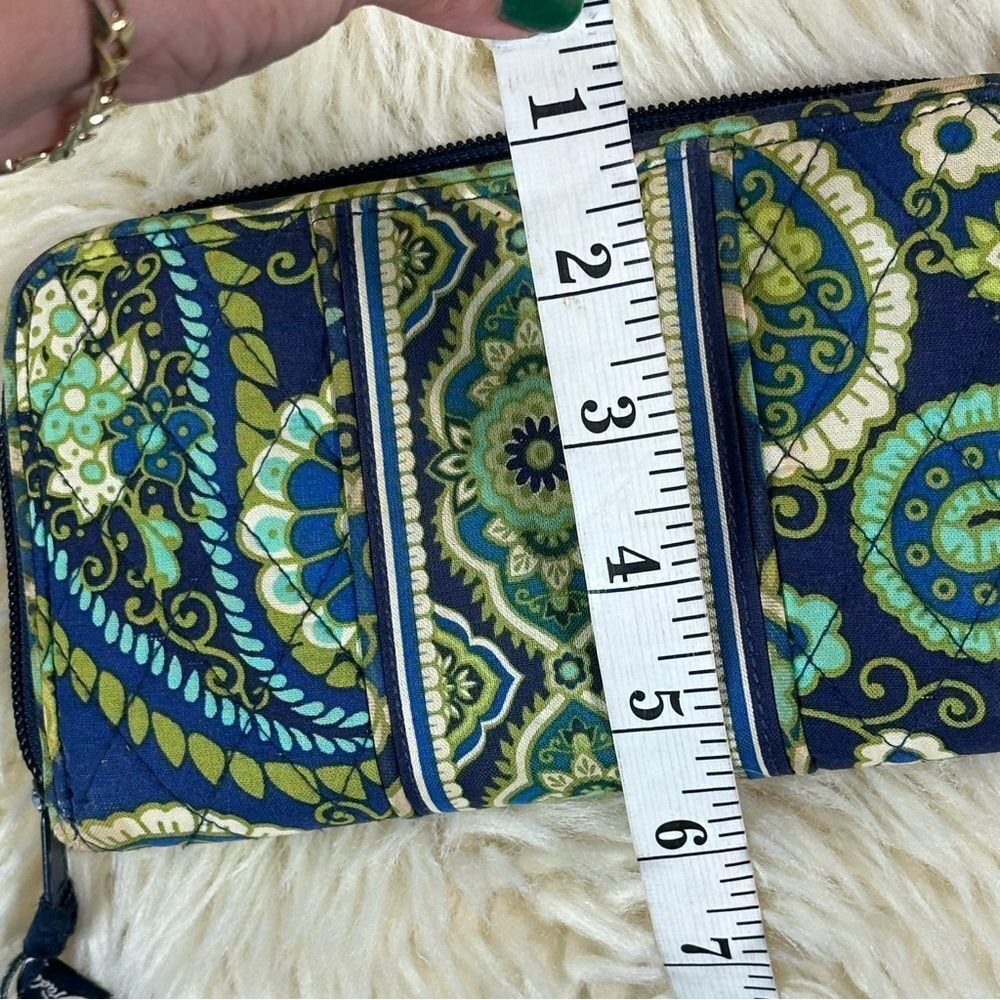 Vera Bradley Blue and Green Patterned Wallet - Picture 6 of 8